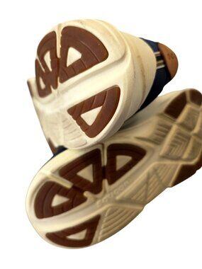 Saucony PowerRun Mens Sz 9.5 Blue Running Shoes Sneakers Athletic Leather Trim